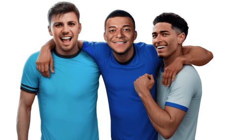 Futbolistas sonriendo, representando la facilidad de registro en Boomerang Bet